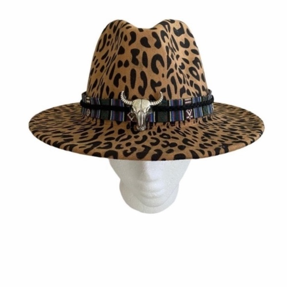 Leopard Print Western Hat - Picture 1 of 12